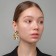 Earrings Metal "Atmosphere" Planet and satellite, Color Gold
