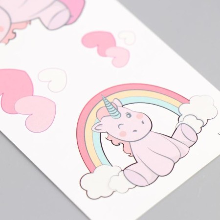 Tattoo on the body Color "kids of unicorns" 10.5x6 cm-1