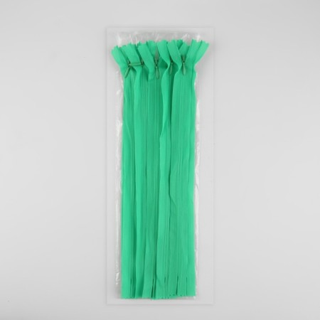 Lightning secret, No. 3, non -proceeding, locking machine, 30 cm, green color-2