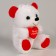Soft toy "You are my happiness", Bear , 17 cm, with a heart, mix