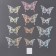 Set for decorating "Butterflies", set 12 pcs, color holography silver