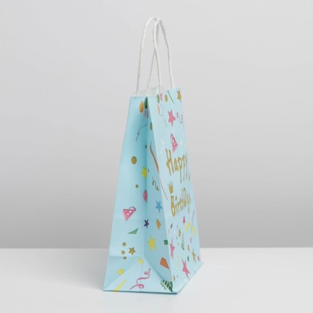 Gift package, packaging, Happy Birthday Blue, 21 x 15 x 8 cm-1
