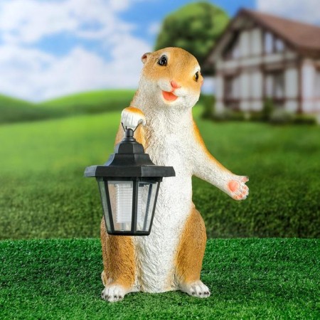 Garden Light "Gopher with a flashlight" 15x15x36cm-1