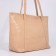 Zipper bag with lightning, beige color