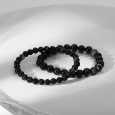 Set of bracelets Shar No. 6 and No. 8 “Agat Black”