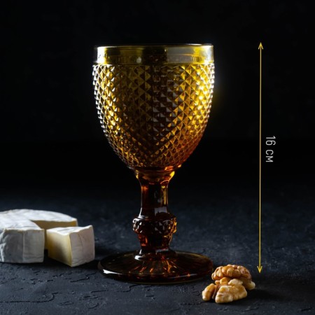 Magistro glass glass "Vilero", 280 ml, 8 × 16.5 cm, yellow color-2