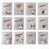 A set of subject notebooks, 48 ​​sheets of 12 objects "dog and cat", cardboard cover, foil embossing, offset unit