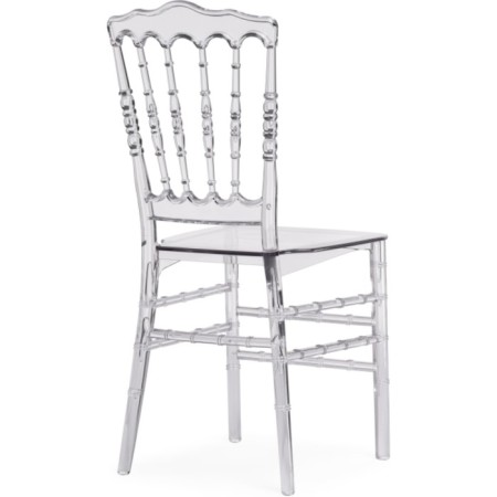 Plastic stool Chiavari plastic/Transparent 38x45x89 cm-3