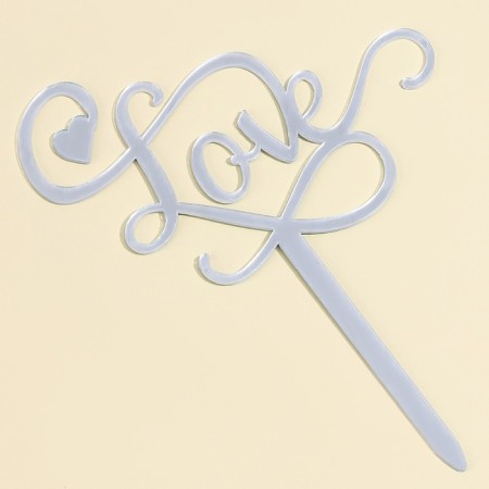 Topper "Love", silver color-1