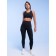T-shirt-top sports female, size l, black color