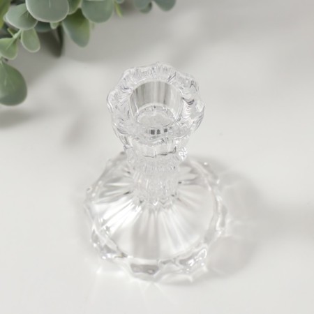 Glass of Glass for 1 candle "Air. Column" Transparent 6.3x6.3x11 cm-1