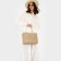 Bag Women's beach without fasteners, beige color