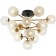 Ceiling chandelier Atomic 16xg9 LED 5W, size 58.5x58.5x41 cm, black color, bronze