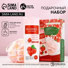 Подарочный набор косметики «Ярких эмоций«, гель для душа 250 мл и мочалка, ЧИСТОЕ СЧАСТЬЕ