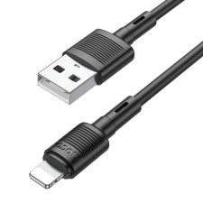 Hoco X83, Lightning cable - USB, 2.4 A, 1 m, data transfer, PVC, black