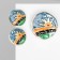 Set 2 items: earrings, brooch-cap "sunset", color in gold