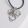 Piece on the lace "Dragon" A tailed, color black silver on a black lace, 42 cm