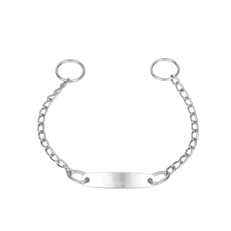 Collar - a noose with a sign for engraving, 32.5 cm, wire thickness 1.6 mm-1