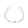 Collar - a noose with a sign for engraving, 32.5 cm, wire thickness 1.6 mm