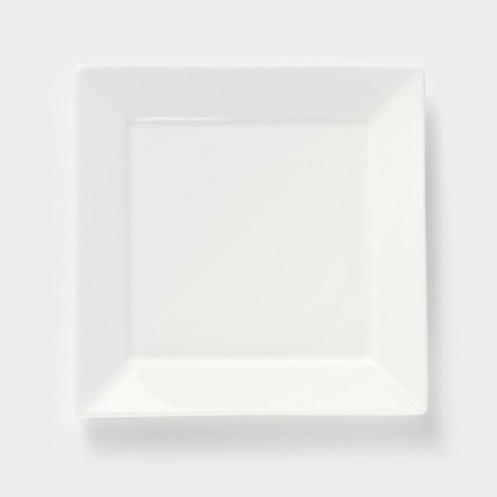 Porcelain Square Wilmax Stella, 18.5 × 18.5 cm, white color
