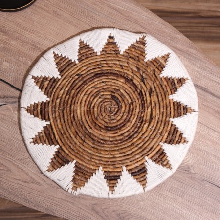Wicker rug round 38 cm-1