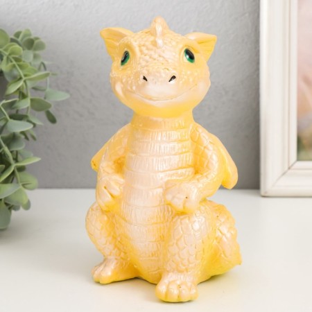 Piggy bank "Dragon" 18x10x10 cm, yellow-5