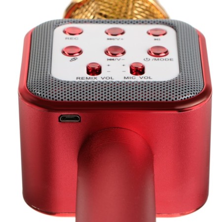 Microphone for Karaoke Belsis Ma3002BK, 3 W, 1200 mAh, Bluetooth, FM, Microsd, Red-3