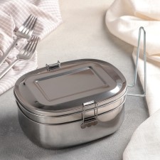 Stainless steel container with a holder, 17 × 13, 2 levels