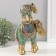 Polystone souvenir "Elephant with an elephant, chamomile on the ass" red-blue, sparkle 17x7x23 cm 103258
