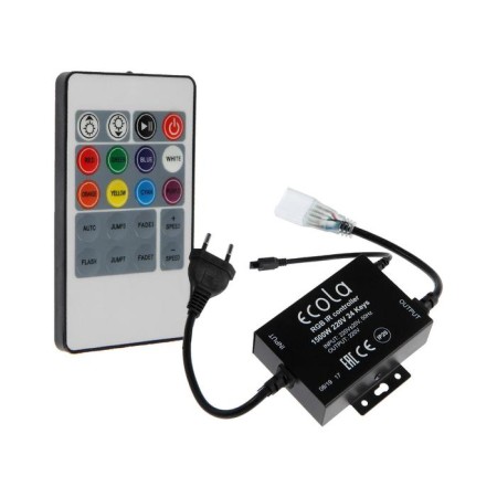 Ecola controller for RGB tape 16 × 8 mm, 220 V, 1000 watts, remote control