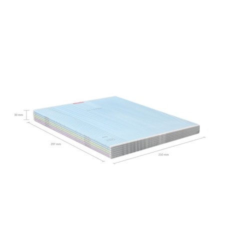 A4 notebook, 48 sheets in a cage, Erichkrause "CoverPrO classics", plastic cover, offset 100% white, mix-9