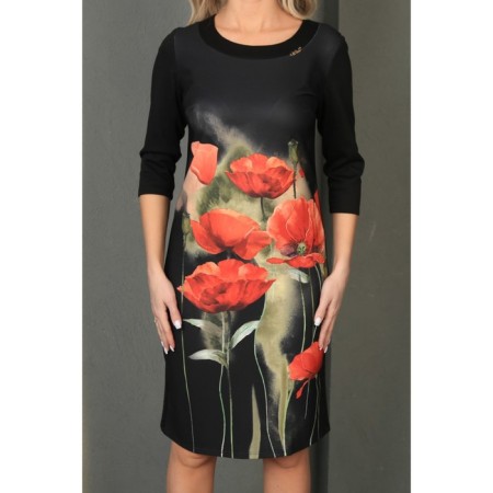 Women's dress, size 44, black color-1