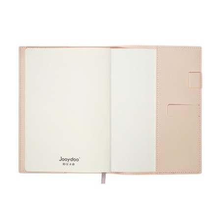 Organizer, A5, 128 sheets, a cage, the cover of the leatherette, with a side bookmark, "business", beige-6