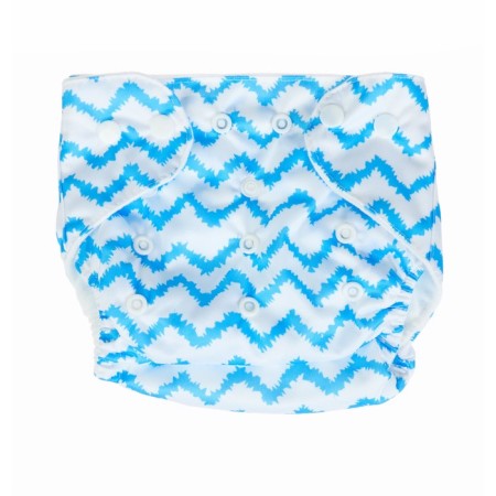 Reusable diaper, "zigzag", the color of the blue-1
