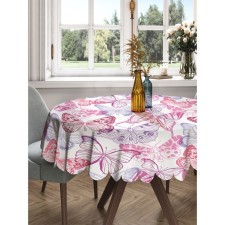 The tablecloth “Bright butterflies”, round, Saten, d = 150 cm