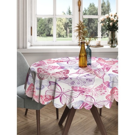 The tablecloth “Bright butterflies”, round, Saten, d = 150 cm