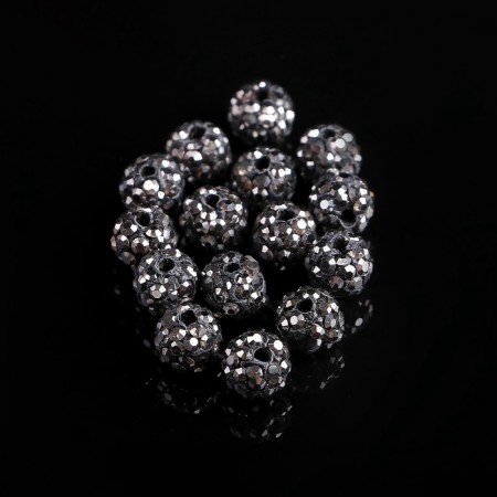Busina "Shambhala" 8 mm (set of 15 pcs.), Color gray