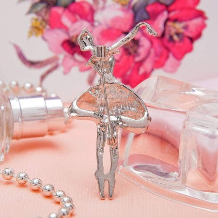Brooch "Ballerina" color in silver-1