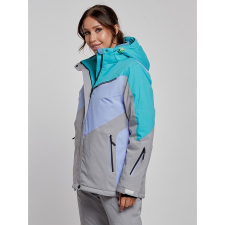 Ski jacket female winter, size 44, green color-1