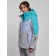 Ski jacket female winter, size 44, green color