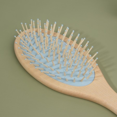 Massage comb, 22 × 7 cm, beige/blue color-2