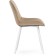 Stool on a metal frame Seda metal/velor, white/beige 50x56x82 cm