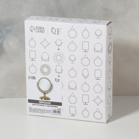 The mirror of the desktop "circle", bilateral, with an increase, D mirror surface 10 cm, color golden-4