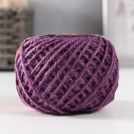 Yarn 100% juts "Softino Jute Colored" 50m ± 2m purple 50 g-1