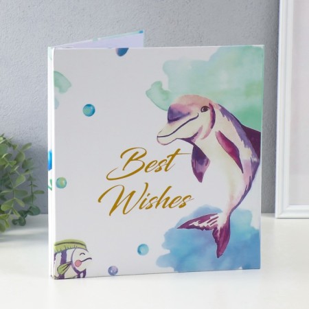 Photo album magnetic 20 sheets "Dolphin Watercolor" 27x2.5x29 cm