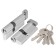 Ax102.80 mm cylinder mechanism with a turntable, 35x10x35, 5 keys, chromium color