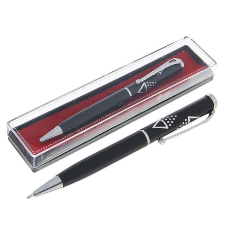 Ballic handle, gift, rotary, in a plastic case, black with silver inserts, "style"-1