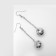 Hanging earrings "Discus", color silver, 6.3cm
