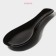 Glass stand under a spoon of Black, 23.5 × 8.3 cm, black color
