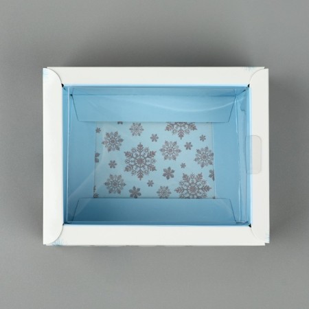 Folding box with a plastic lid “Happy New Year!”, 11.5 x 9 x 4 cm, New Year-2